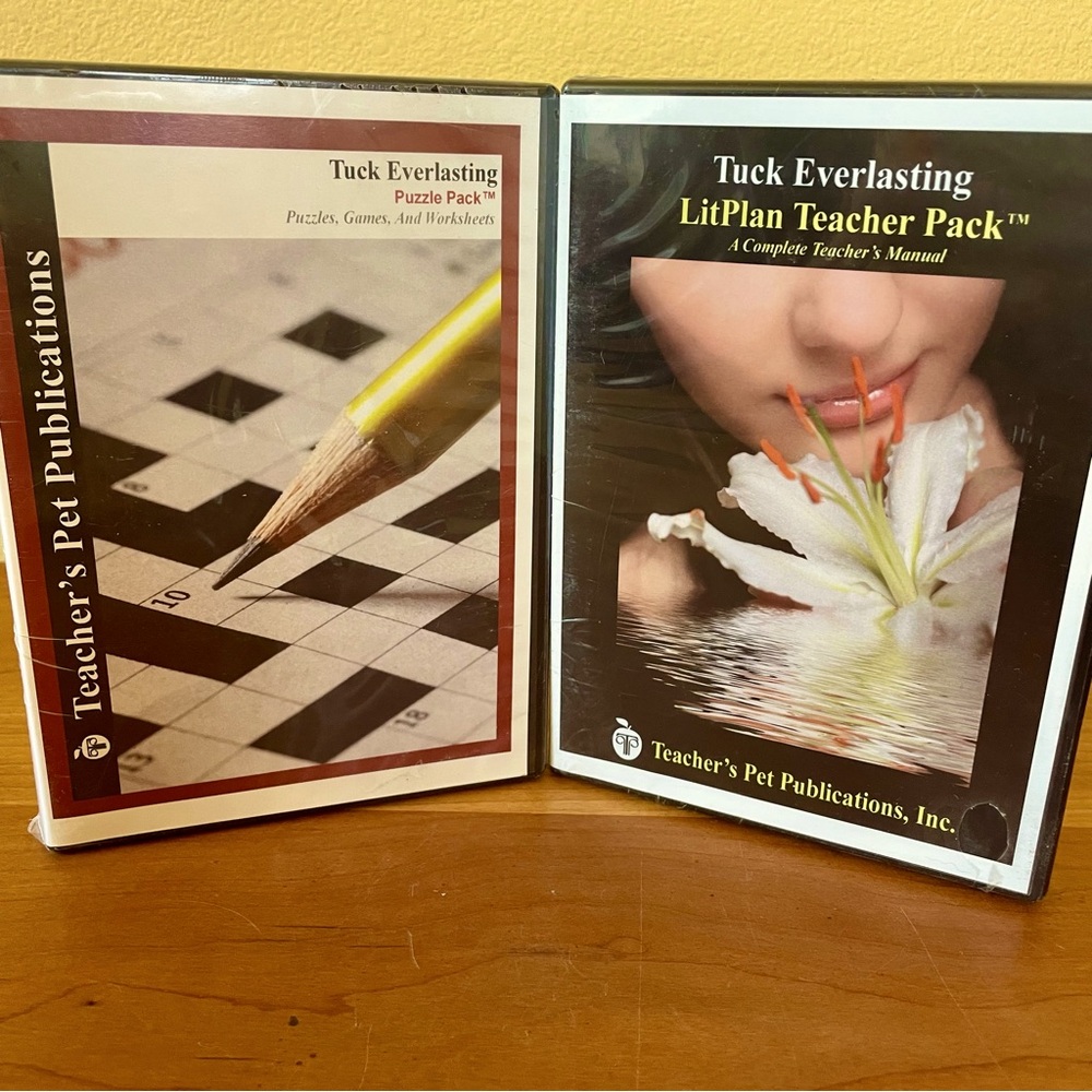Tuck Everlasting Novel Unit Teacher Guide Worksheets CD Set Puzzle Pack Lessons